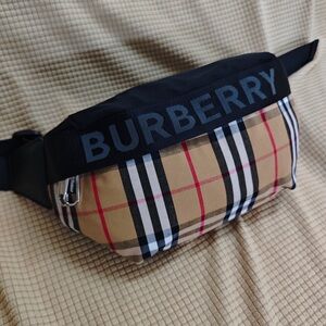 Burberry Beige and Black Belt Bag